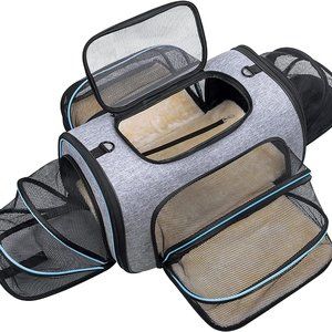 Siivton 4 Sides Expandable Pet Carrier
